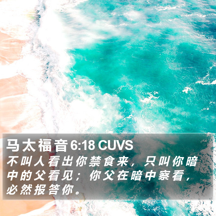 马 太 福 音 6:18 CUVS Bible Study