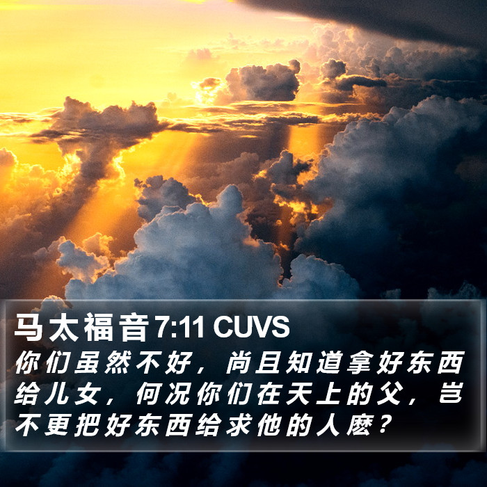 马 太 福 音 7:11 CUVS Bible Study
