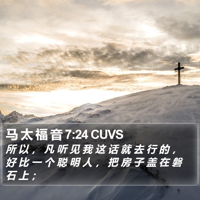 马 太 福 音 7:24 CUVS Bible Study