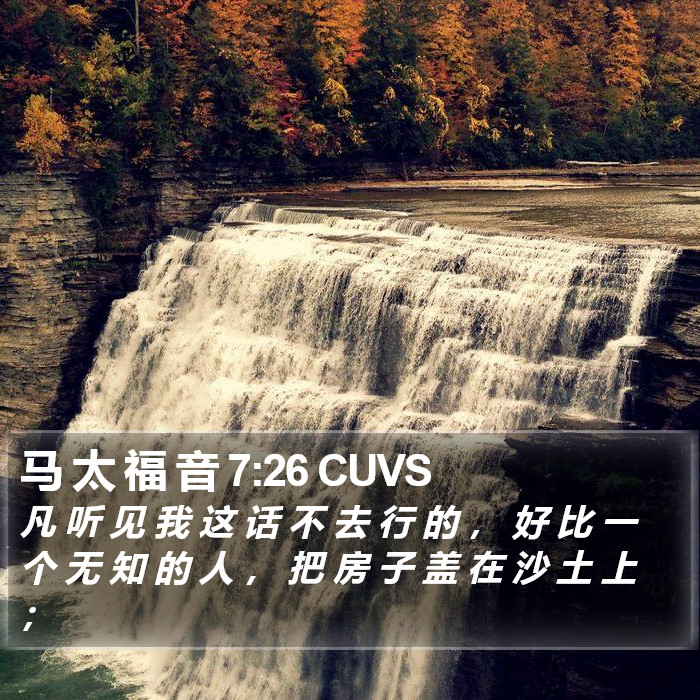 马 太 福 音 7:26 CUVS Bible Study