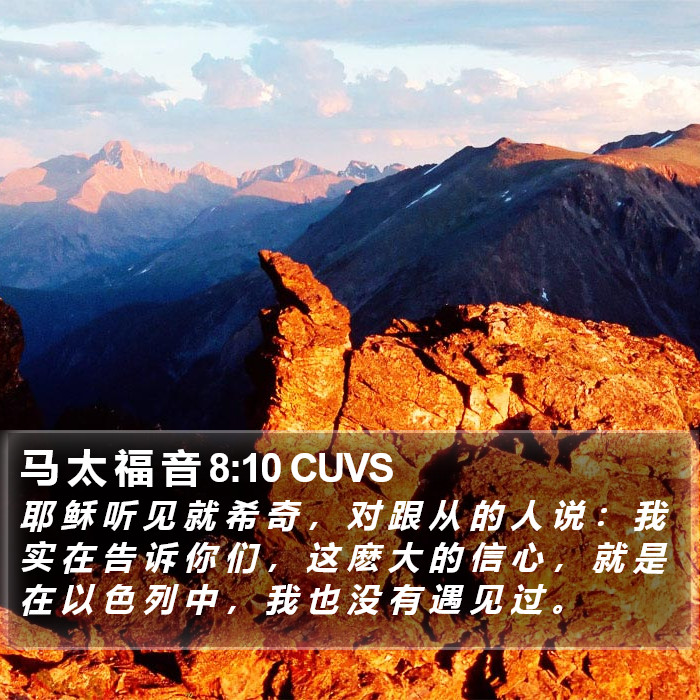 马 太 福 音 8:10 CUVS Bible Study