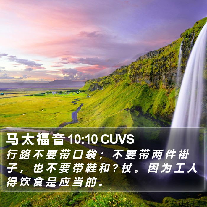 马 太 福 音 10:10 CUVS Bible Study