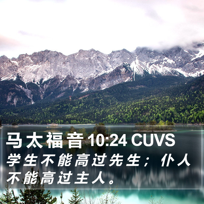 马 太 福 音 10:24 CUVS Bible Study