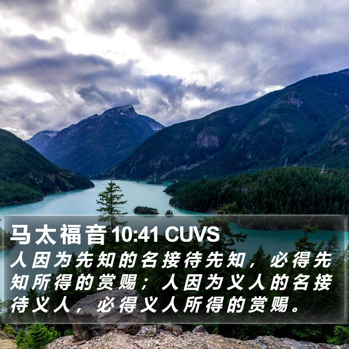 马 太 福 音 10:41 CUVS Bible Study