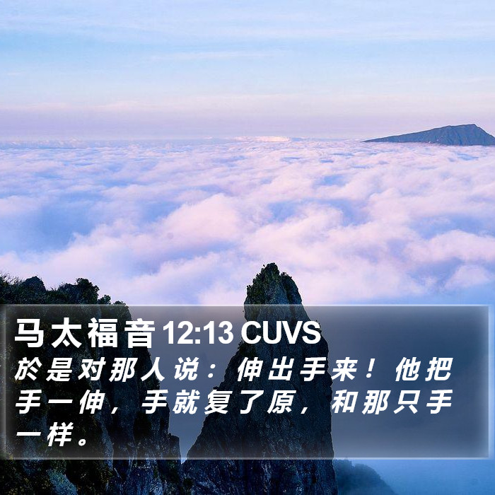 马 太 福 音 12:13 CUVS Bible Study