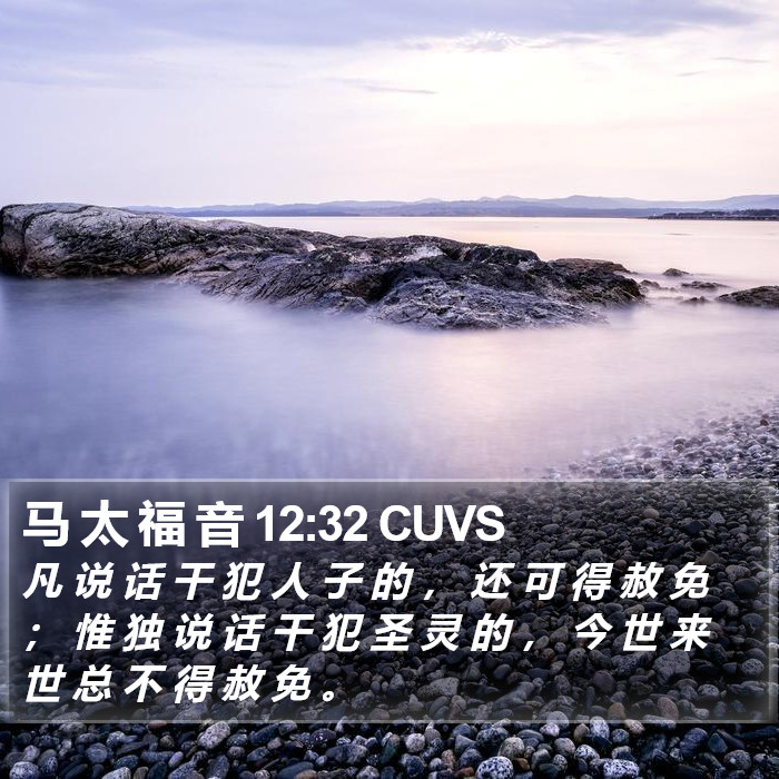 马 太 福 音 12:32 CUVS Bible Study