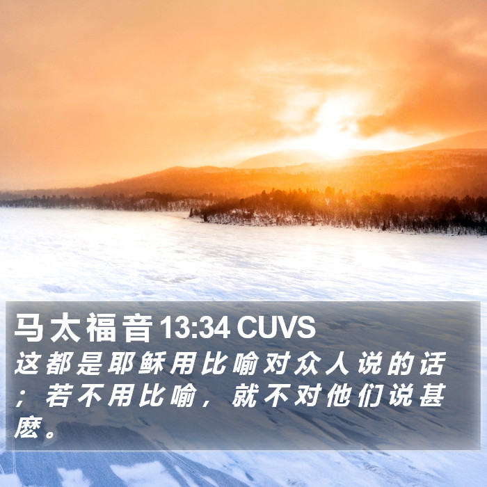 马 太 福 音 13:34 CUVS Bible Study