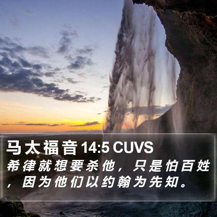 马 太 福 音 14:5 CUVS Bible Study