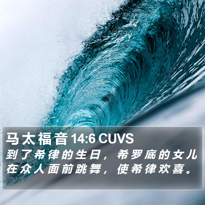 马 太 福 音 14:6 CUVS Bible Study