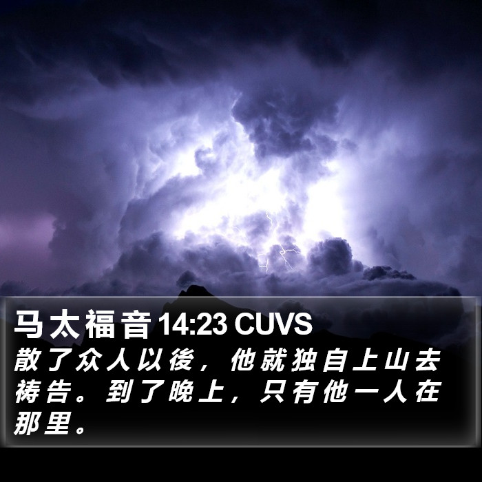 马 太 福 音 14:23 CUVS Bible Study