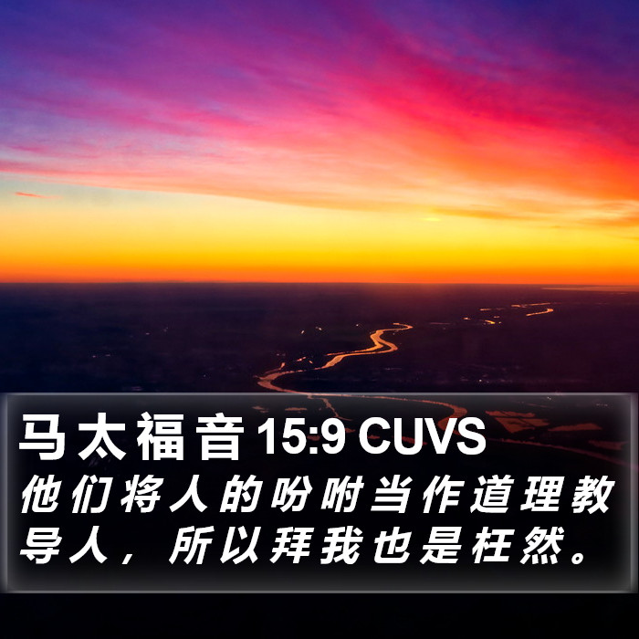 马 太 福 音 15:9 CUVS Bible Study