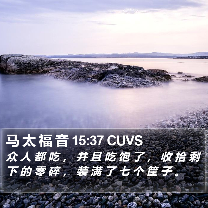 马 太 福 音 15:37 CUVS Bible Study