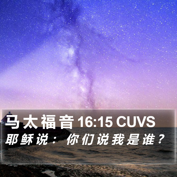 马 太 福 音 16:15 CUVS Bible Study