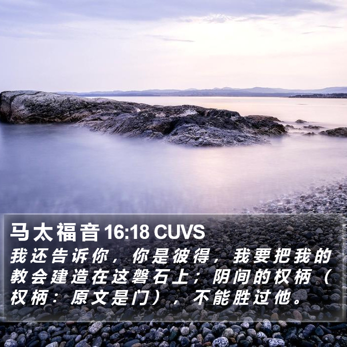 马 太 福 音 16:18 CUVS Bible Study