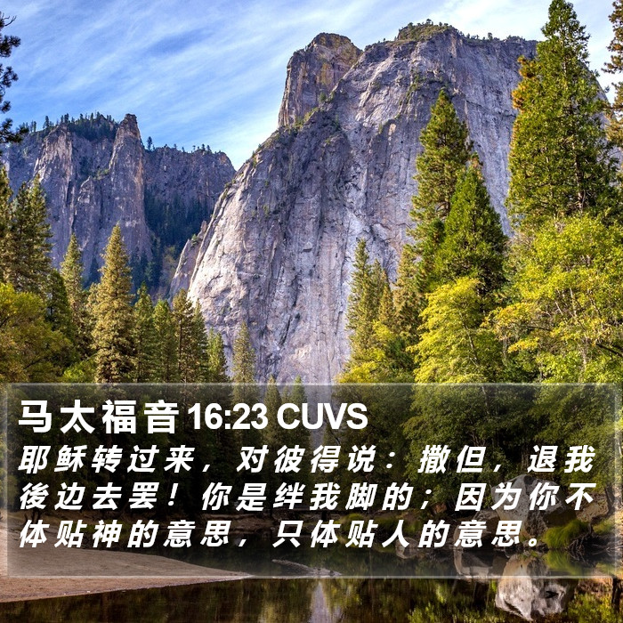 马 太 福 音 16:23 CUVS Bible Study