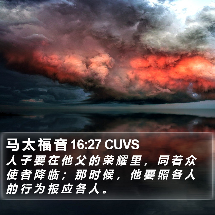 马 太 福 音 16:27 CUVS Bible Study