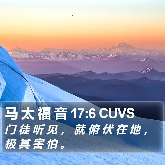 马 太 福 音 17:6 CUVS Bible Study