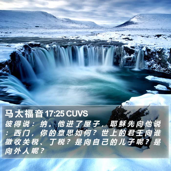 马 太 福 音 17:25 CUVS Bible Study