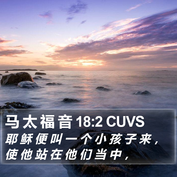 马 太 福 音 18:2 CUVS Bible Study