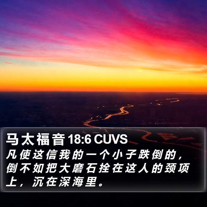 马 太 福 音 18:6 CUVS Bible Study