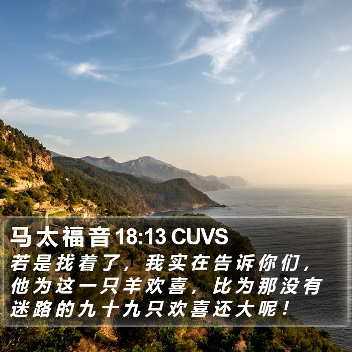 马 太 福 音 18:13 CUVS Bible Study