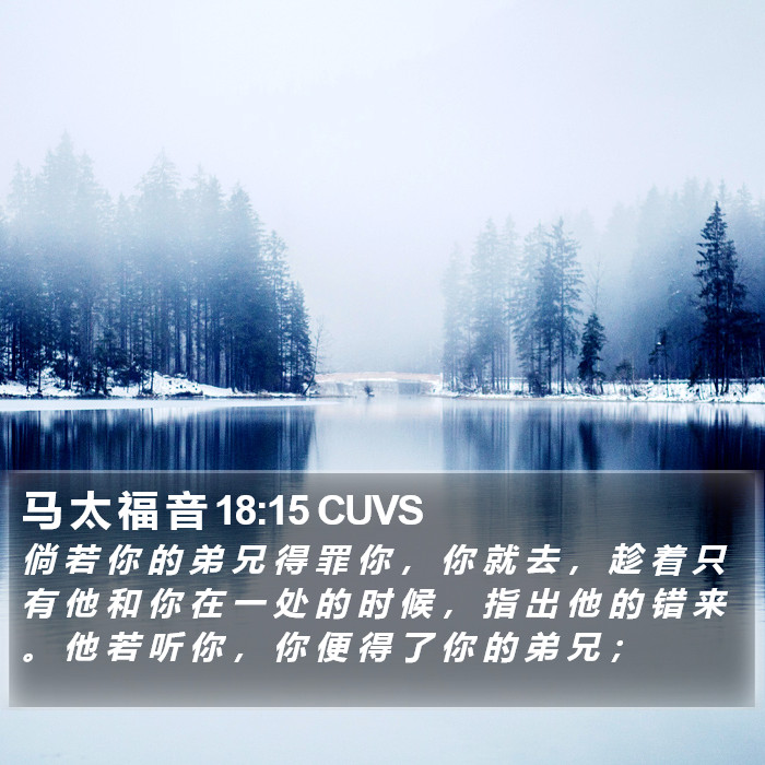 马 太 福 音 18:15 CUVS Bible Study