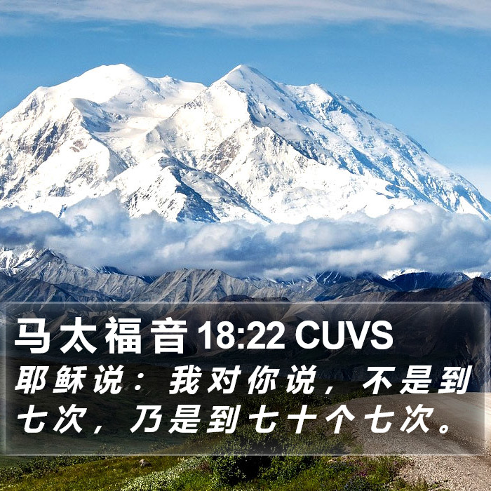 马 太 福 音 18:22 CUVS Bible Study