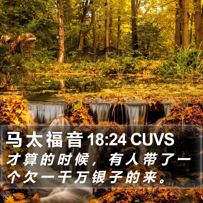 马 太 福 音 18:24 CUVS Bible Study