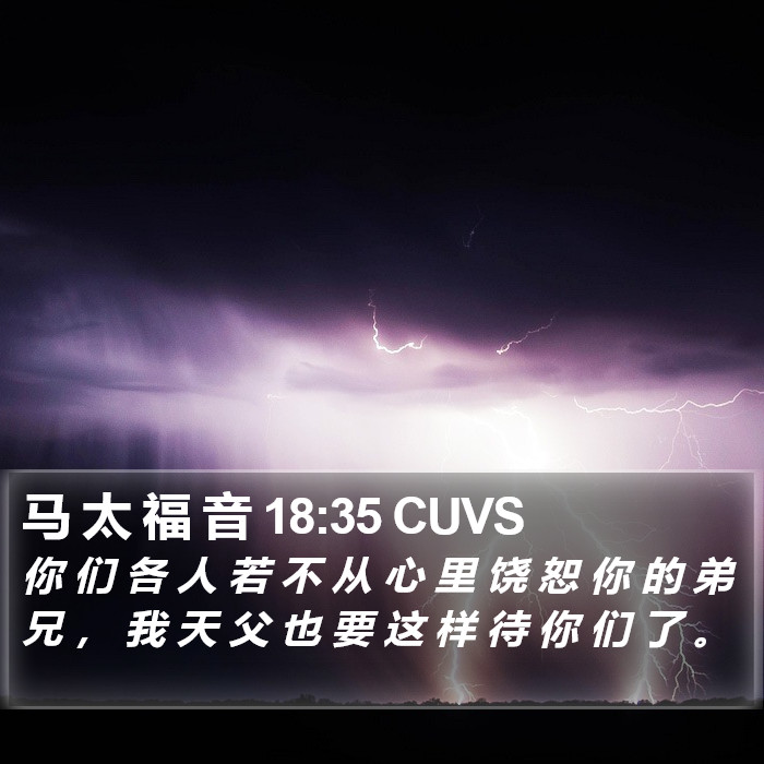 马 太 福 音 18:35 CUVS Bible Study