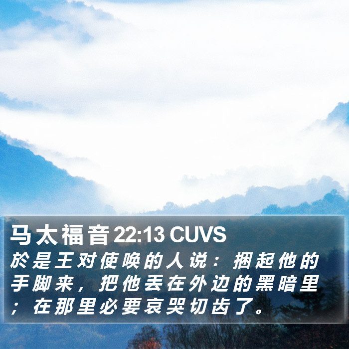 马 太 福 音 22:13 CUVS Bible Study