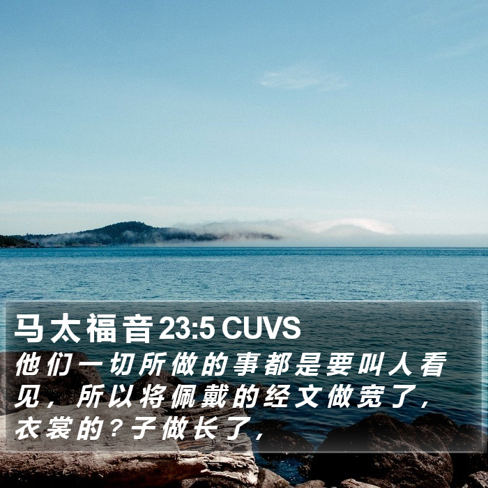 马 太 福 音 23:5 CUVS Bible Study