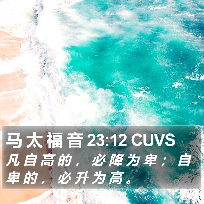 马 太 福 音 23:12 CUVS Bible Study