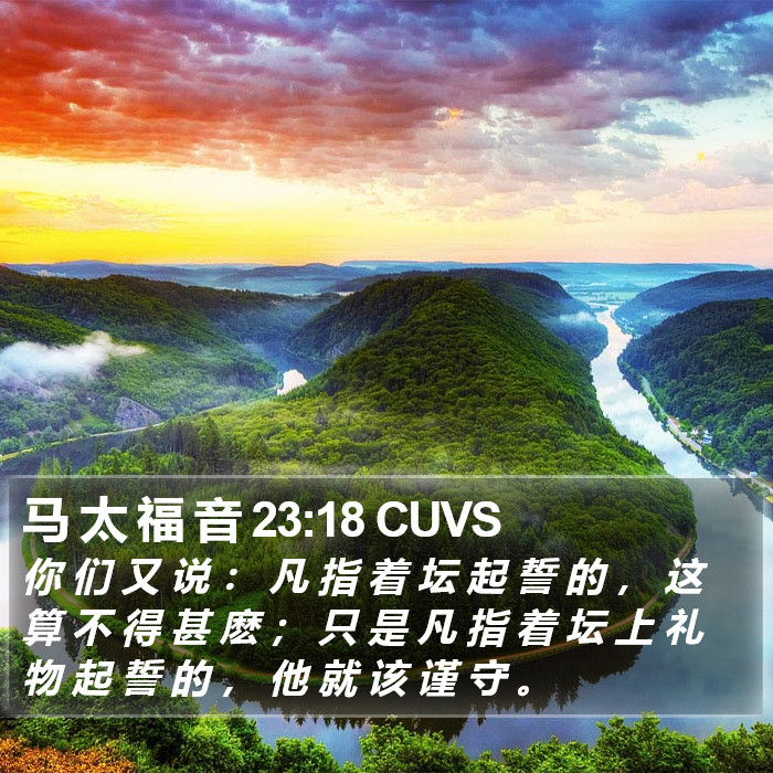 马 太 福 音 23:18 CUVS Bible Study
