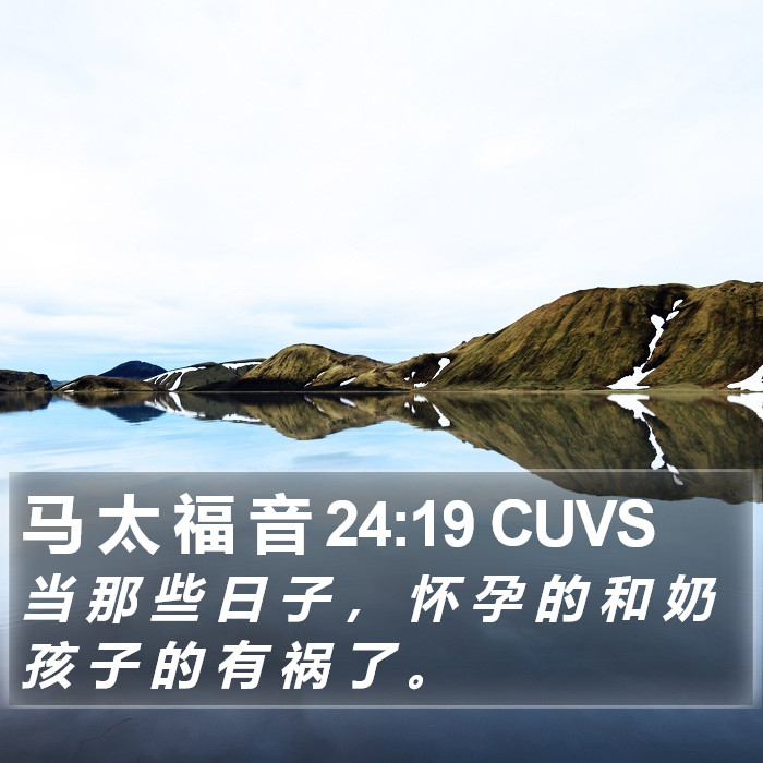 马 太 福 音 24:19 CUVS Bible Study