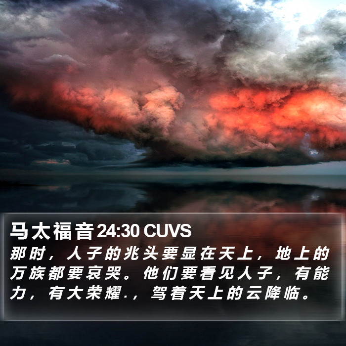 马 太 福 音 24:30 CUVS Bible Study