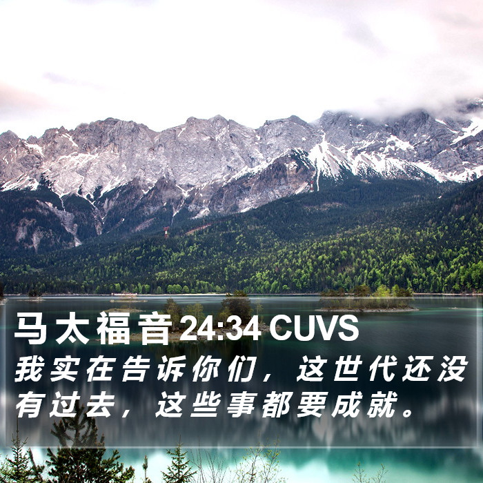 马 太 福 音 24:34 CUVS Bible Study