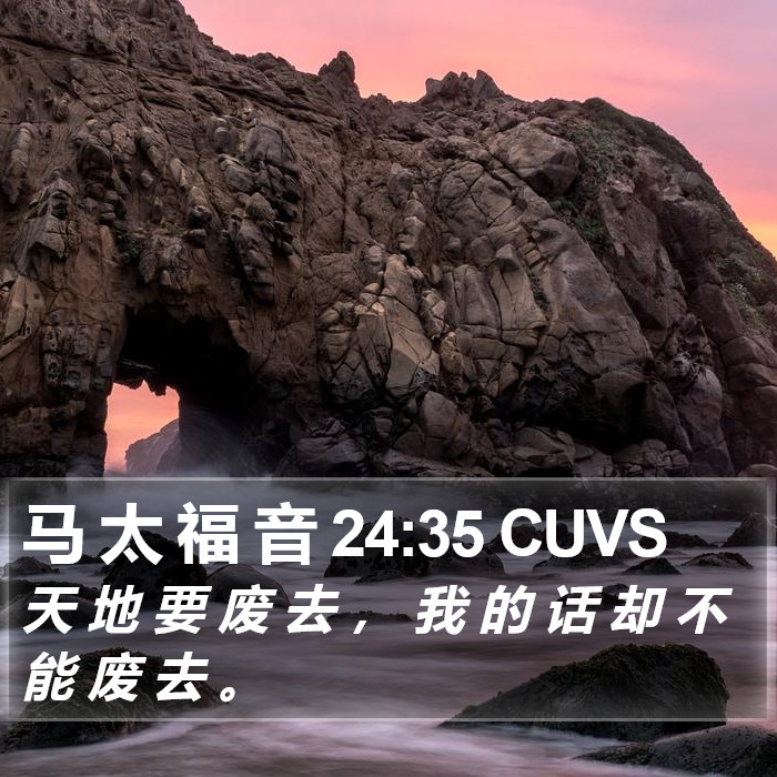 马 太 福 音 24:35 CUVS Bible Study