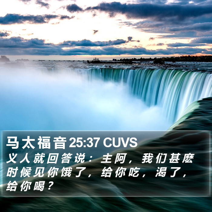 马 太 福 音 25:37 CUVS Bible Study