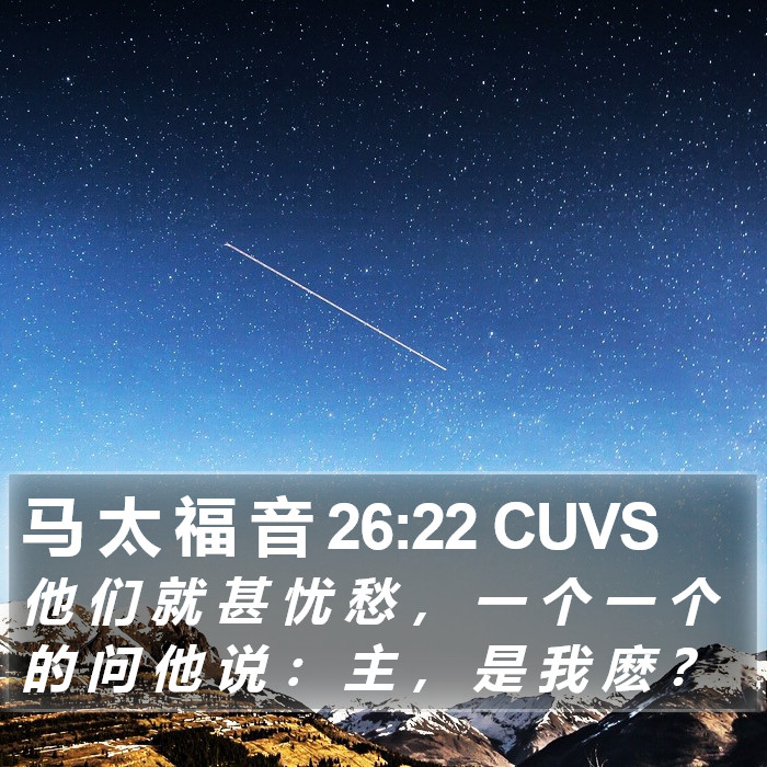 马 太 福 音 26:22 CUVS Bible Study