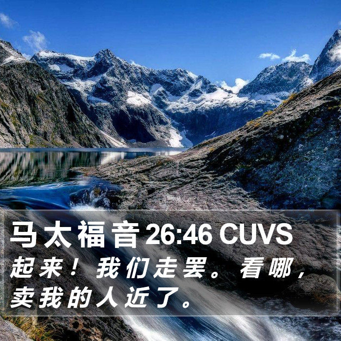 马 太 福 音 26:46 CUVS Bible Study