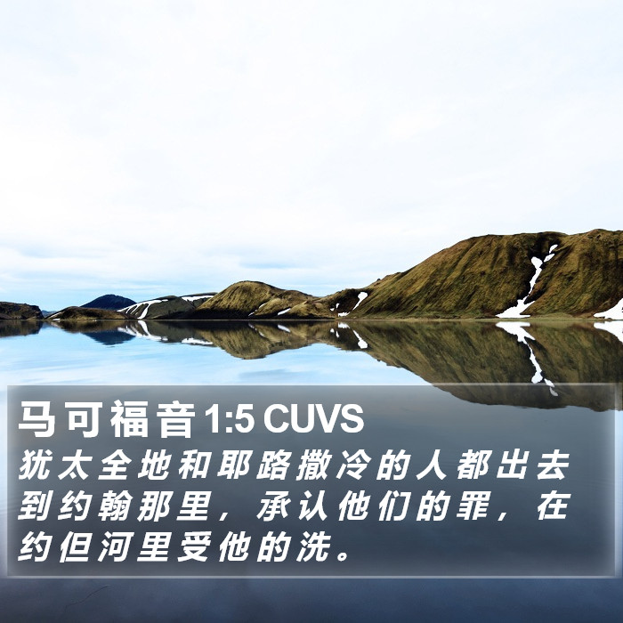 马 可 福 音 1:5 CUVS Bible Study