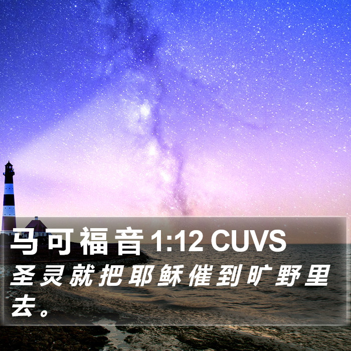 马 可 福 音 1:12 CUVS Bible Study