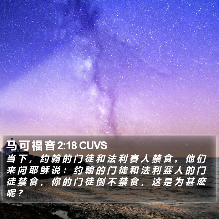 马 可 福 音 2:18 CUVS Bible Study