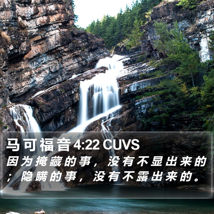 马 可 福 音 4:22 CUVS Bible Study