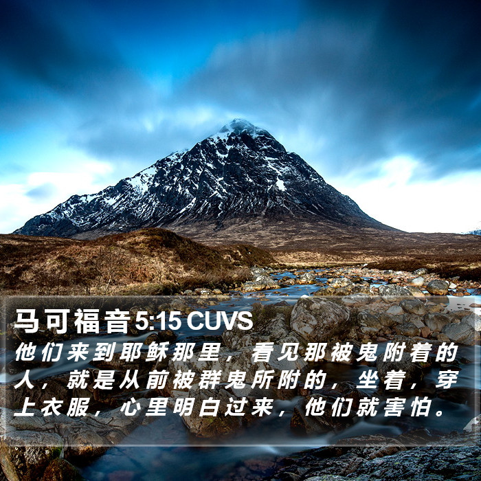 马 可 福 音 5:15 CUVS Bible Study