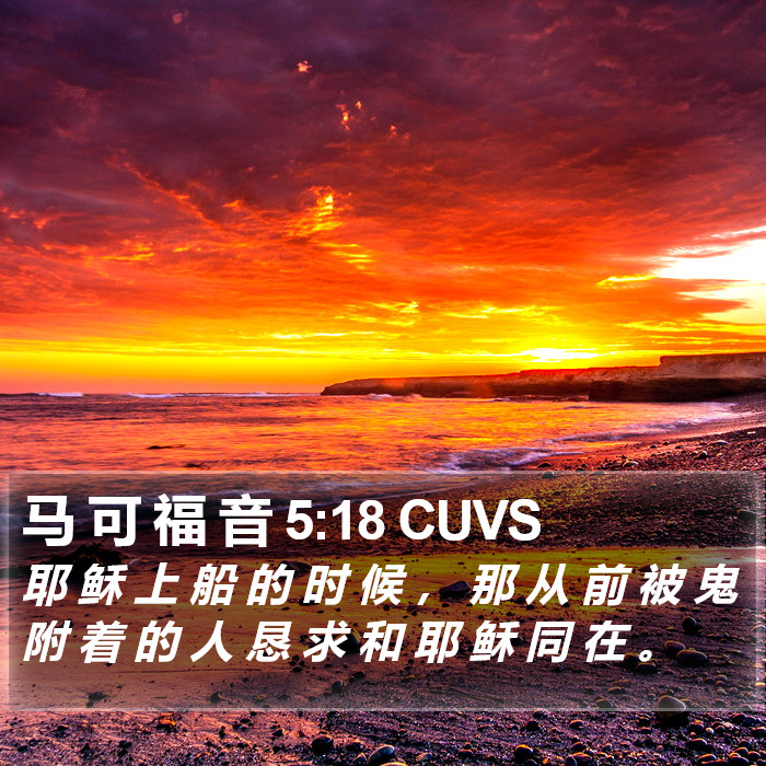 马 可 福 音 5:18 CUVS Bible Study