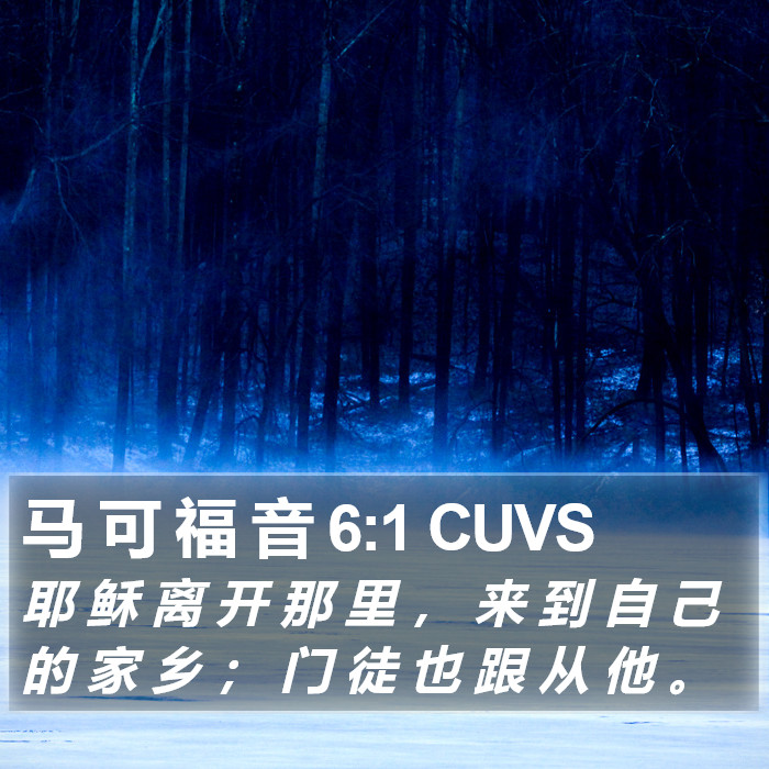 马 可 福 音 6:1 CUVS Bible Study