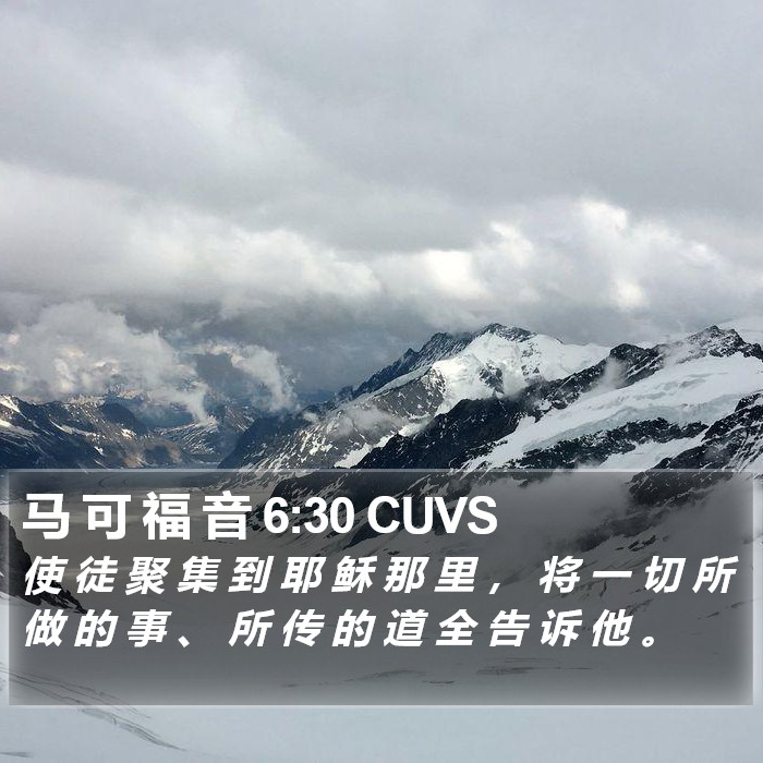 马 可 福 音 6:30 CUVS Bible Study