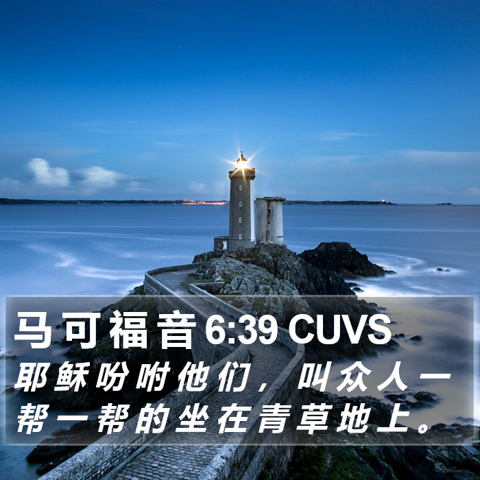 马 可 福 音 6:39 CUVS Bible Study