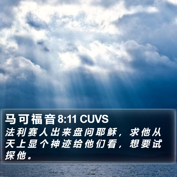 马 可 福 音 8:11 CUVS Bible Study